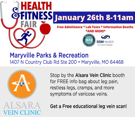 maryville health fitness fair 2019 alsara vein clinic