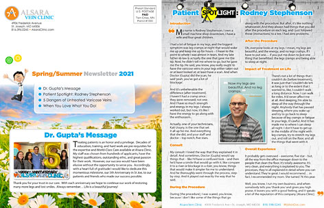 Alsara Vein Clinic Spring/Summer Newsletter 2021