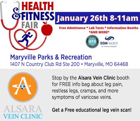 maryville health fitness fair 2019 alsara vein clinic